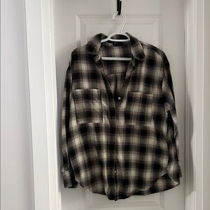 Dynamite Checkered Shirt in Black and Brown
